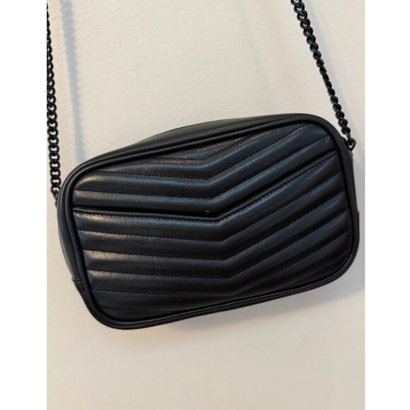 Saint Laurent Black Lou Mini Leather Shoulder Bag - Picture 8 of 11